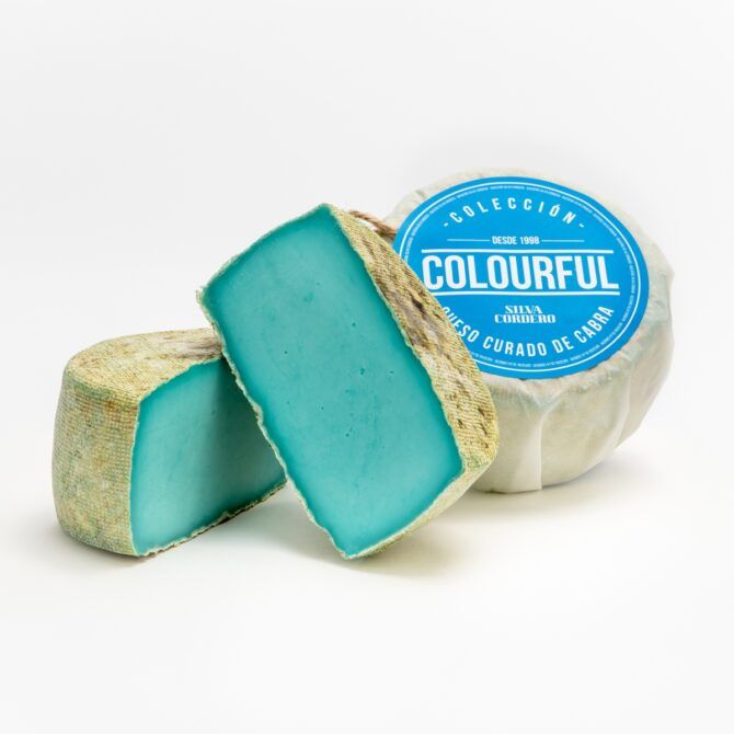 Queso Curado de Cabra con Espirulina Concentrada